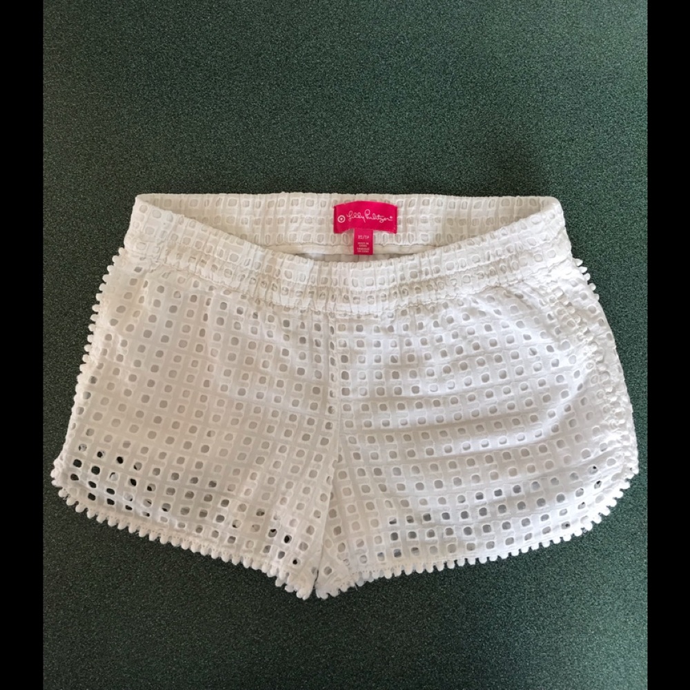 Lilly Pulitzer white cotton eyelet shorts Size XS